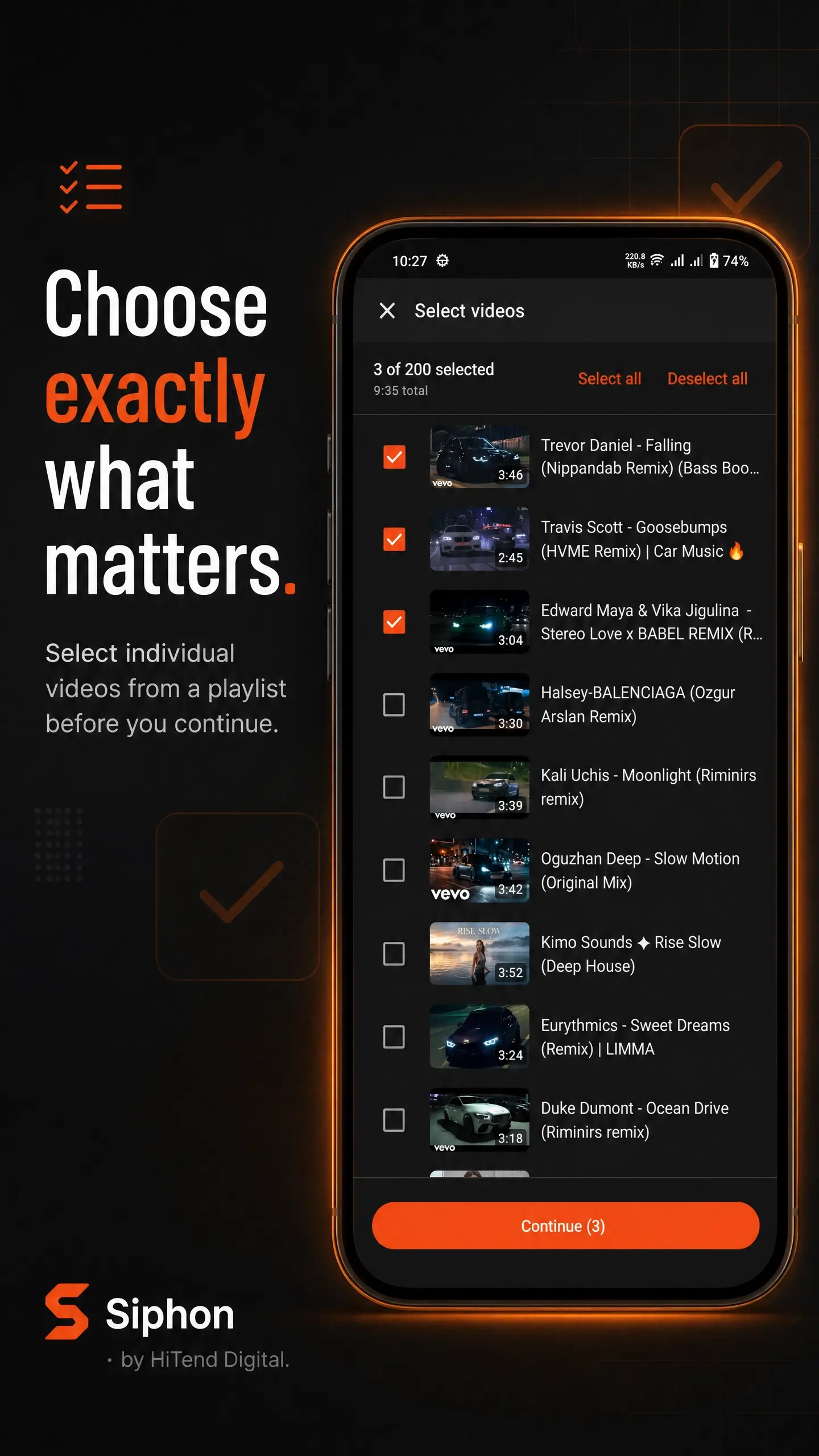 Siphon Android download history