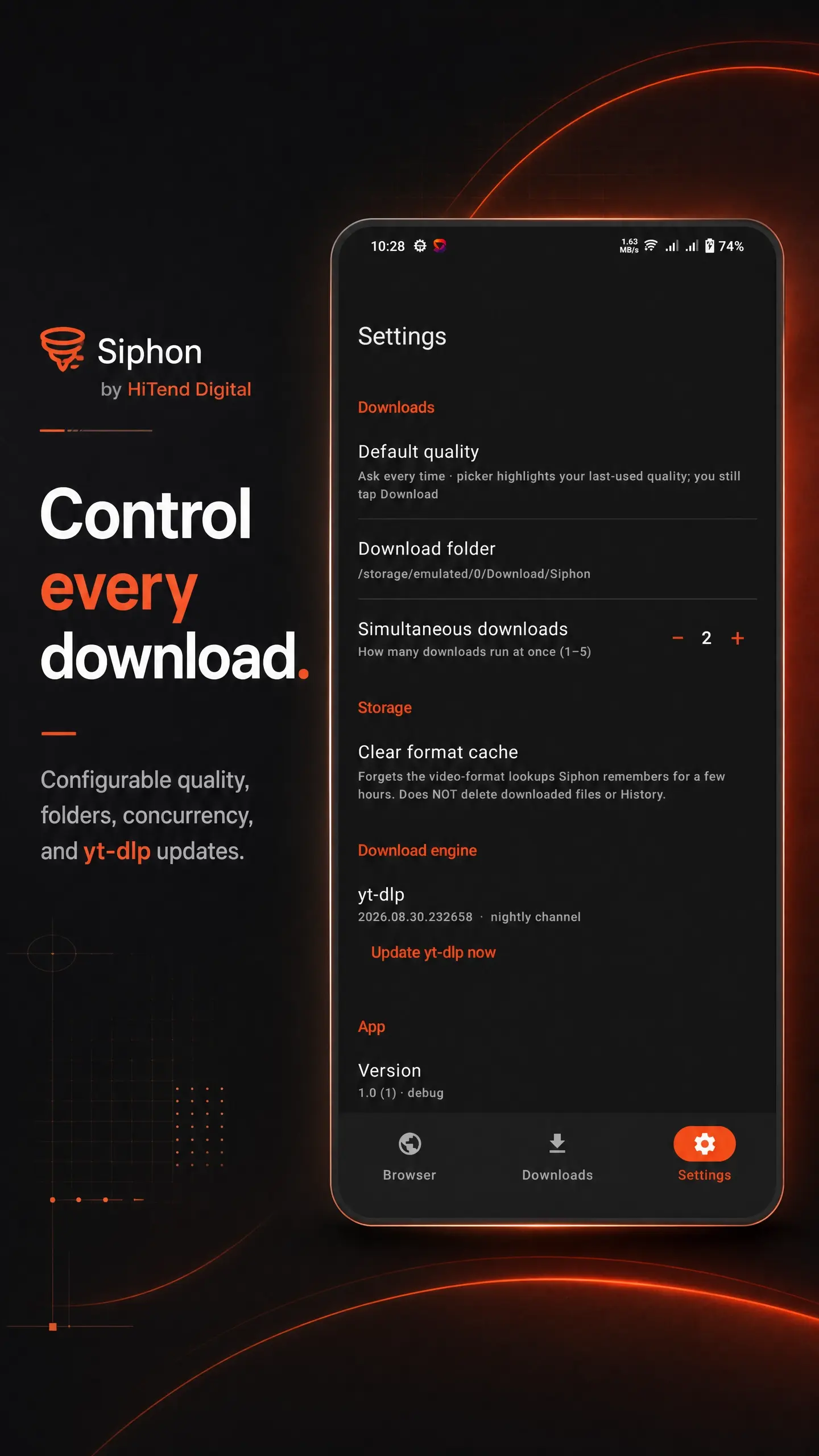 Siphon Android in-progress download