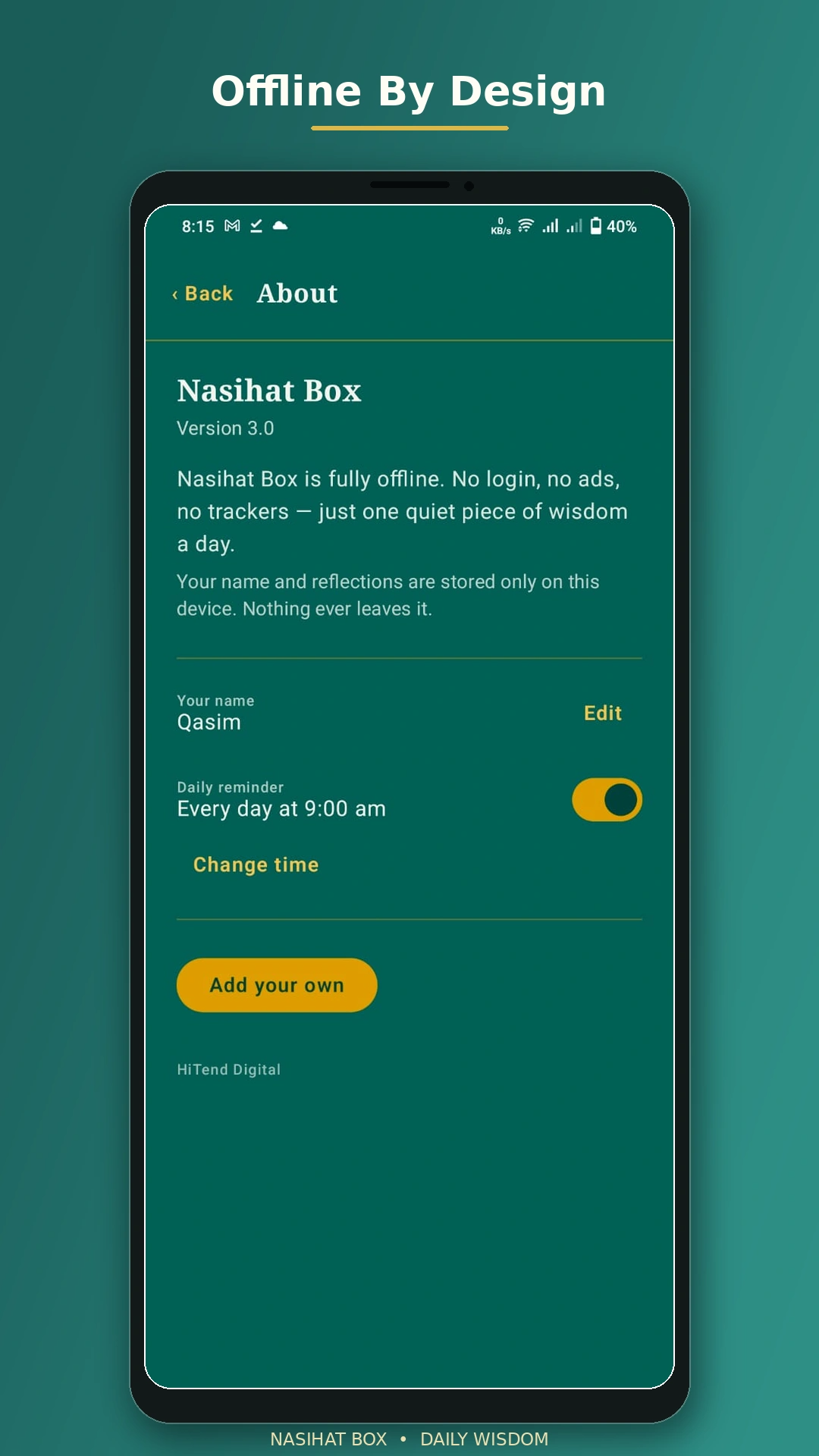 Nasihat Box entry archive